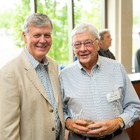 President Tom Haas with Cal DenBesten at Retiree Reception 2018